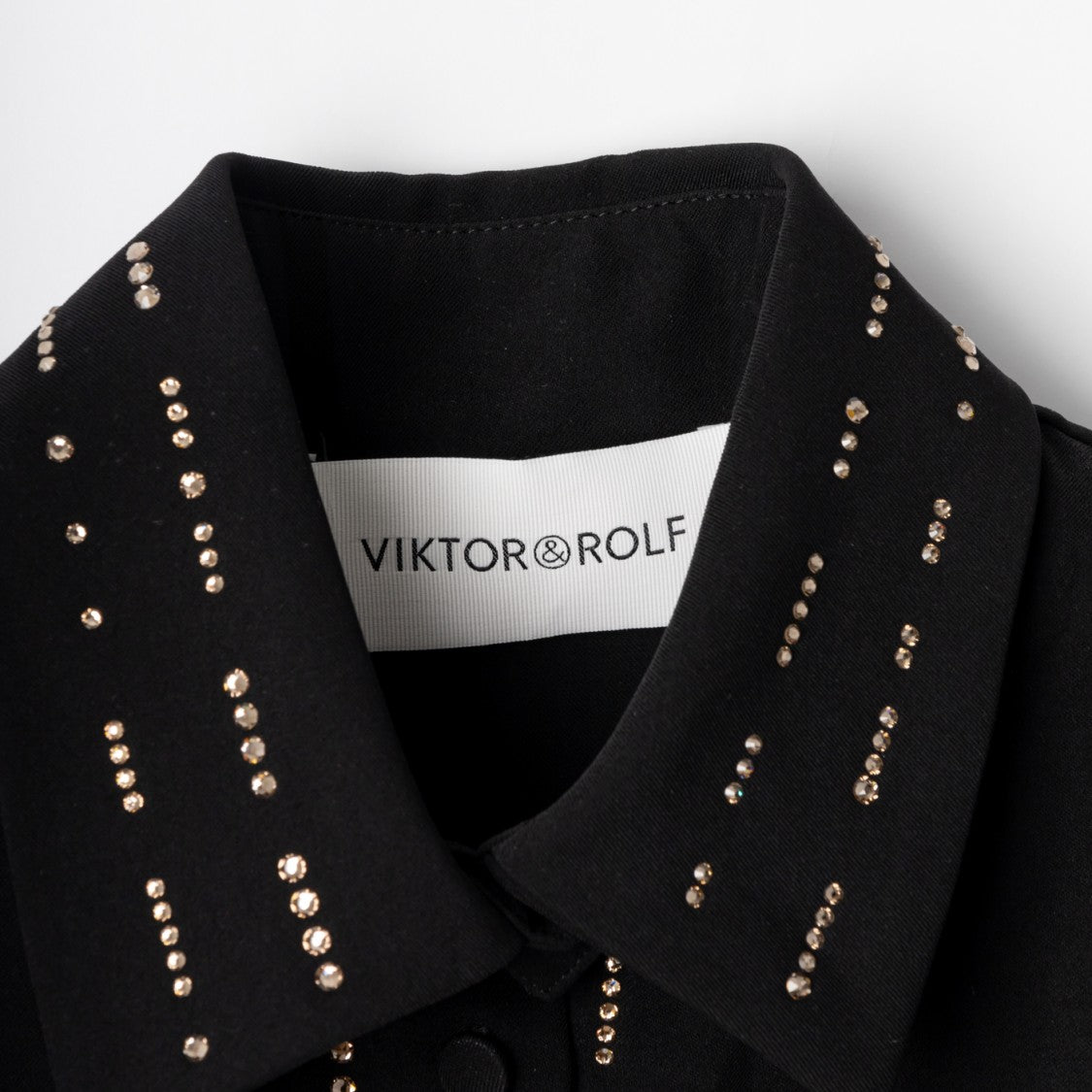 Viktor & Rolf Cropped Black Top With Structured Silhouette