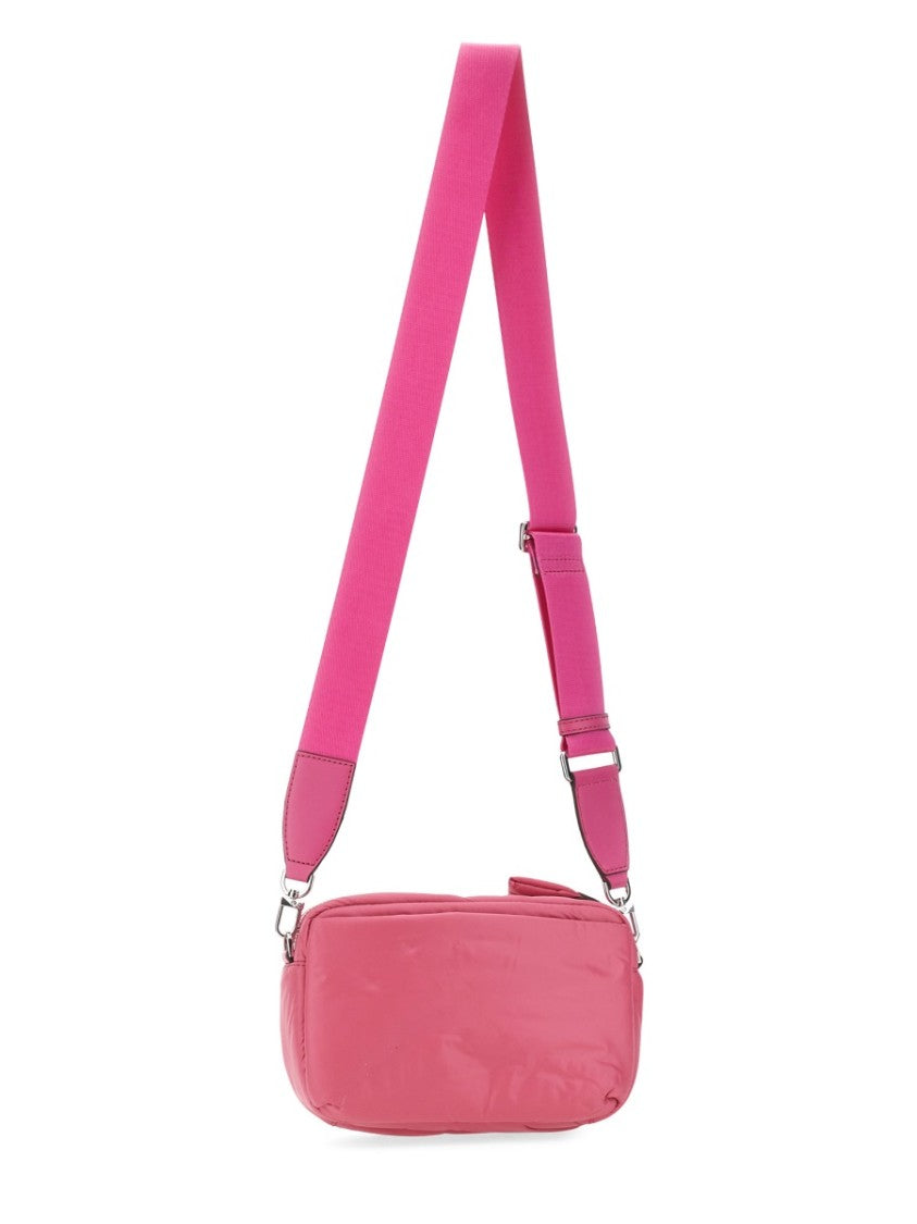 Michael Michael Kors Quilted Camera Bag With Prominent Logo And Adjustable Strap
