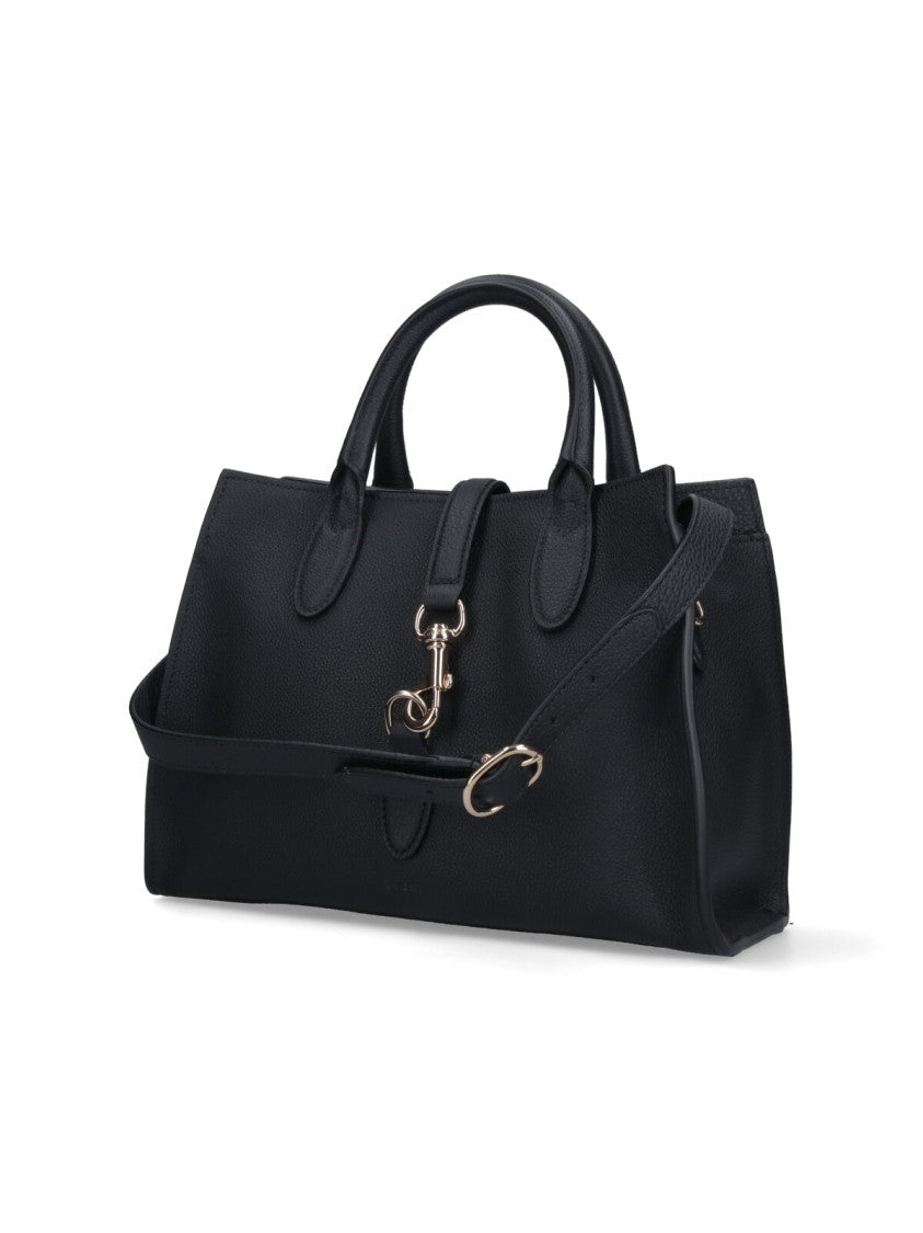 Gucci Black Pebbled Leather Medium Tote Bag