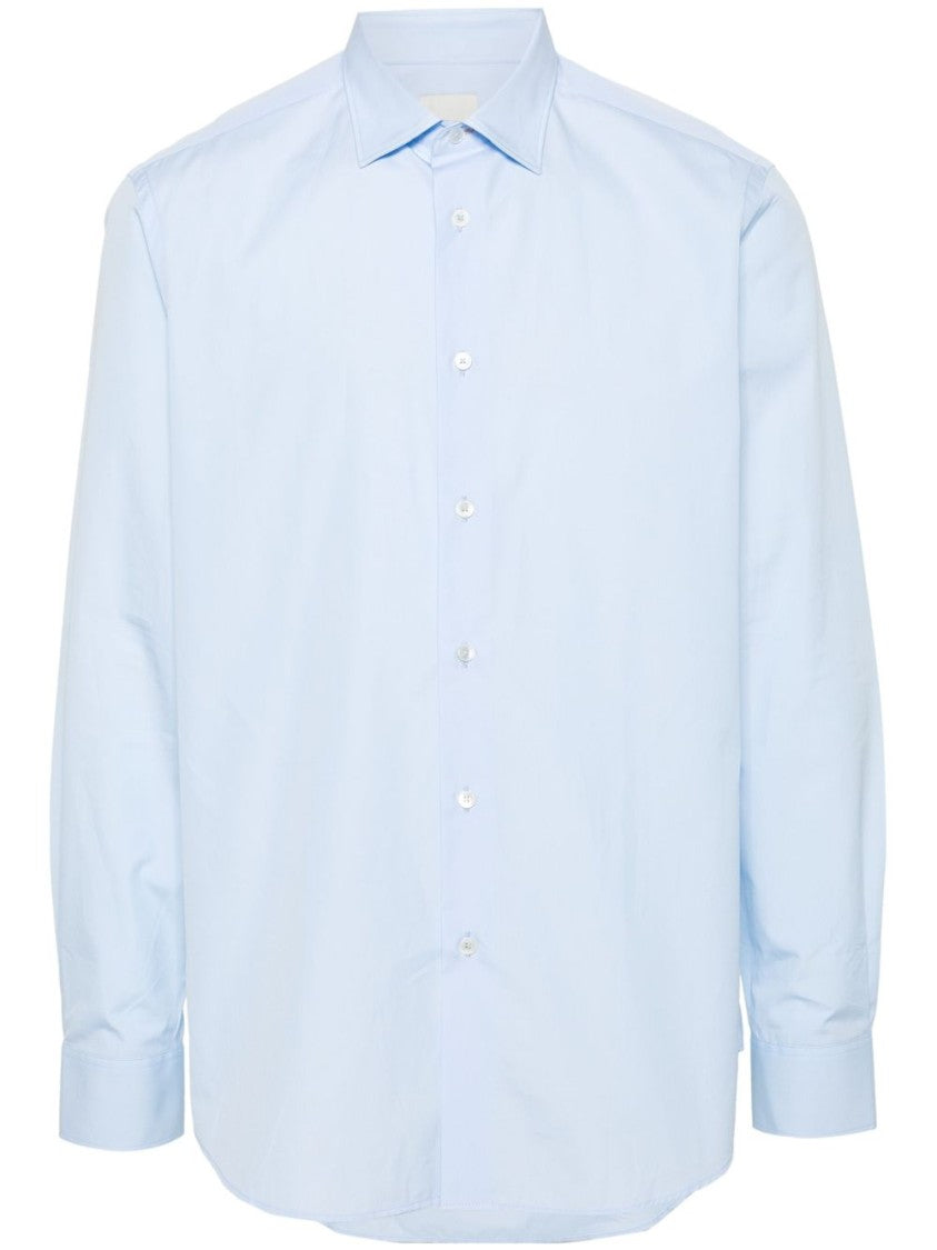 Paul Smith Light Blue Slim Fit Shirt With Artist Stripe Print