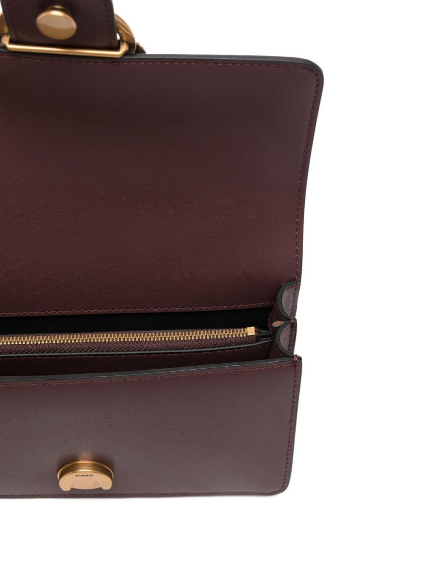 Pinko Structured Shoulder Bag With Gold-Tone Bird Clasp