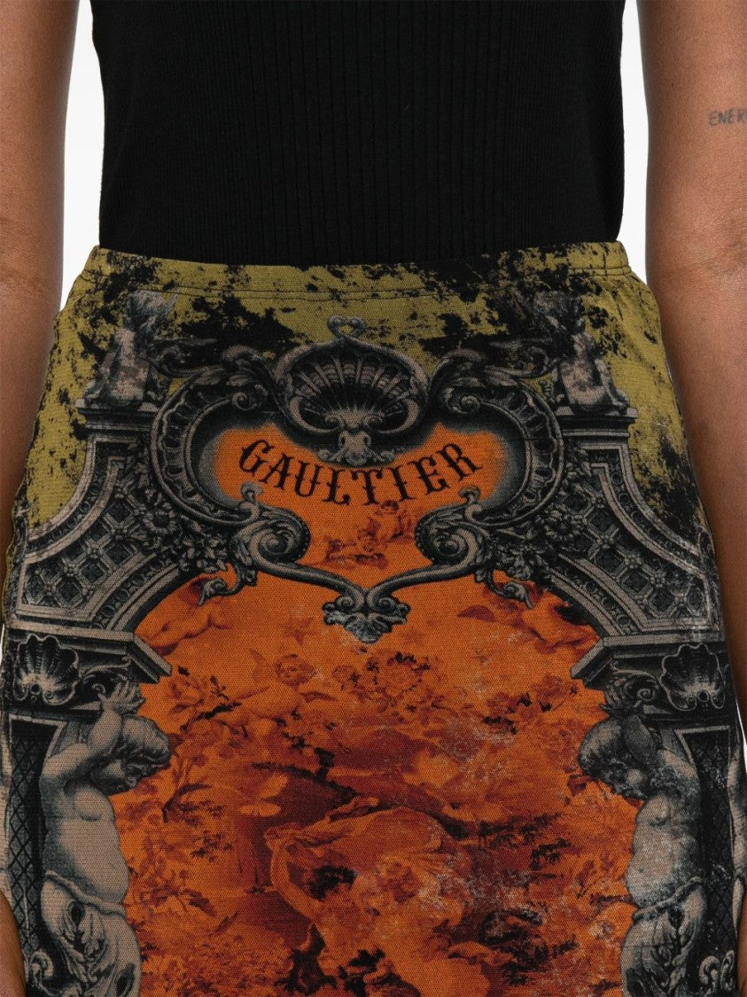 Jean Paul Gaultier Multicolor Long Mesh Skirt