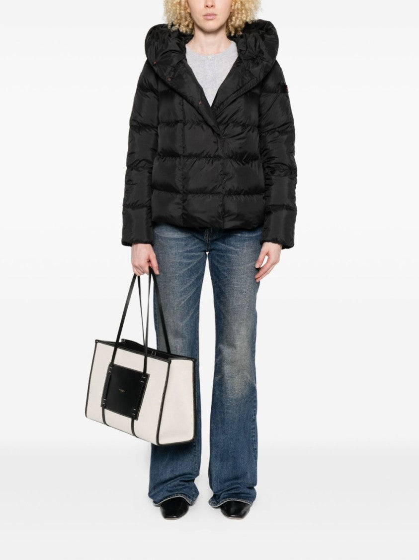 Peuterey High-Volume Collar Black Puffer Jacket