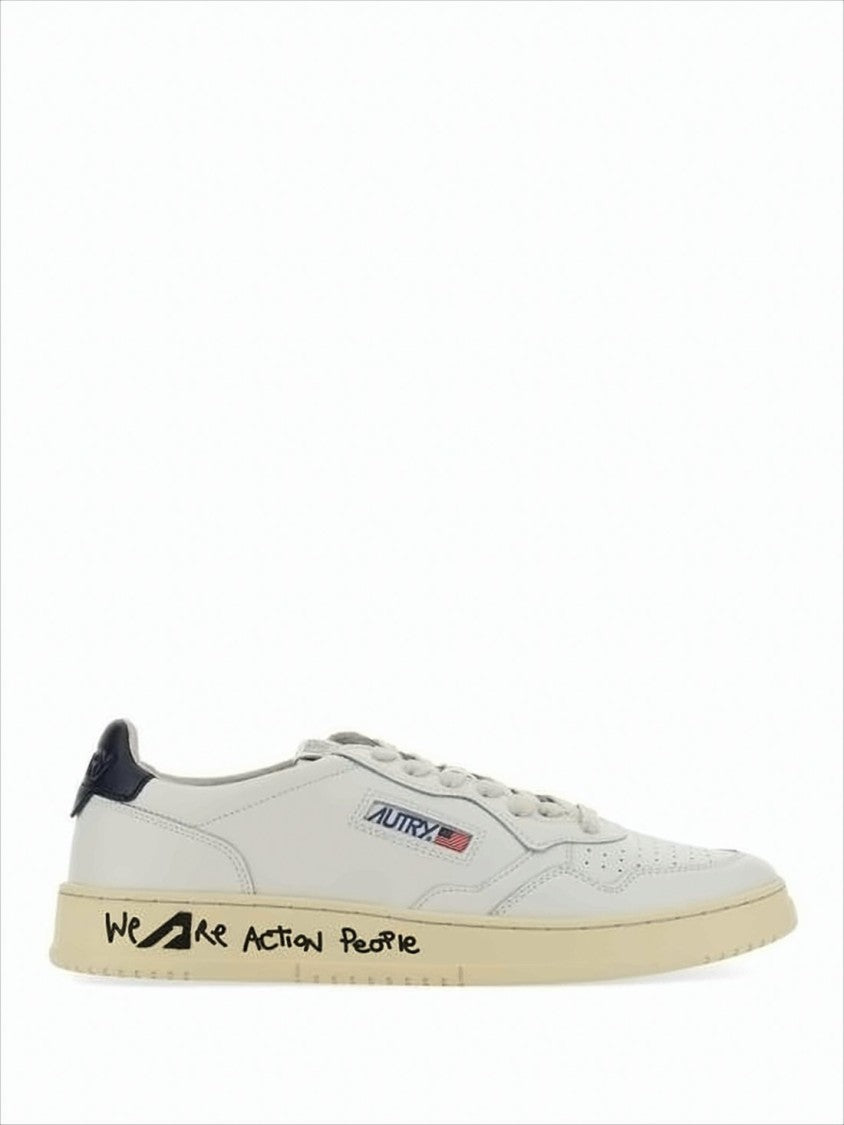 Autry Low-Top Sneakers With Perforated Detailing And Vintage Aesthetics