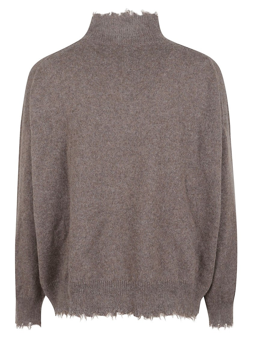 Antonelli Relaxed Fit Brown Wool Sweater