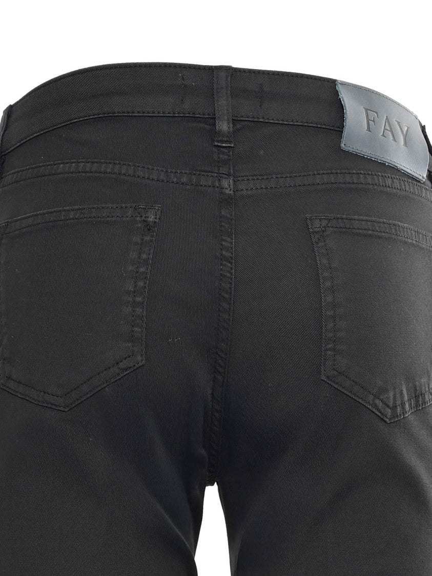 Fay Flare Pants With Five-Pocket Design