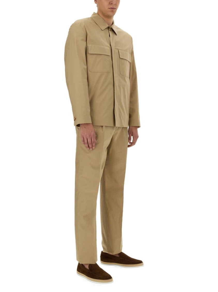 Lardini Structured Cotton-Blend Shirt Jacket