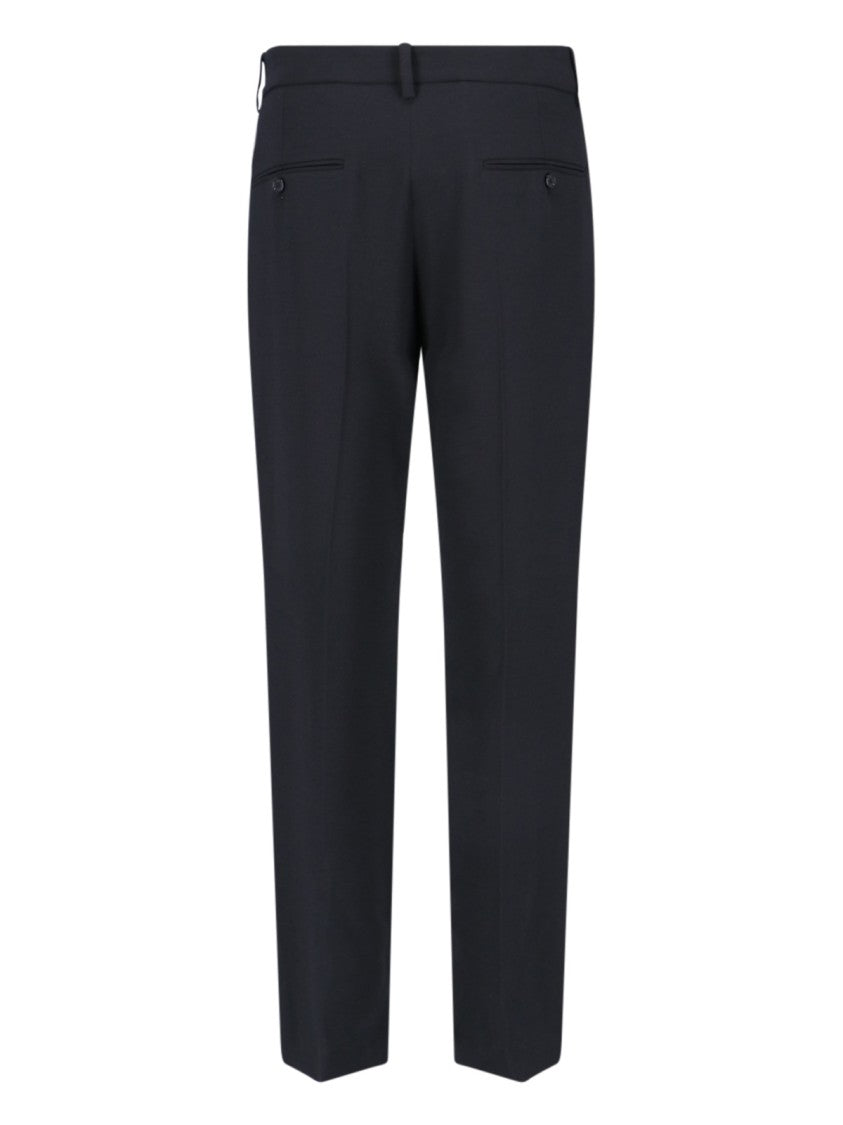 Isabel Marant Straight Trousers In Black Stretch