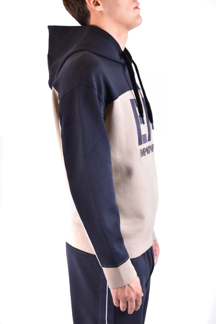 Emporio Armani Two-Tone Sweatshirt With Embroidered Logo