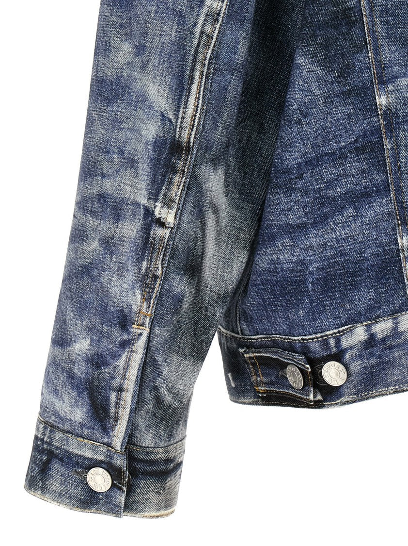 Junya Watanabe Vintage-Effect Denim Print Jacket