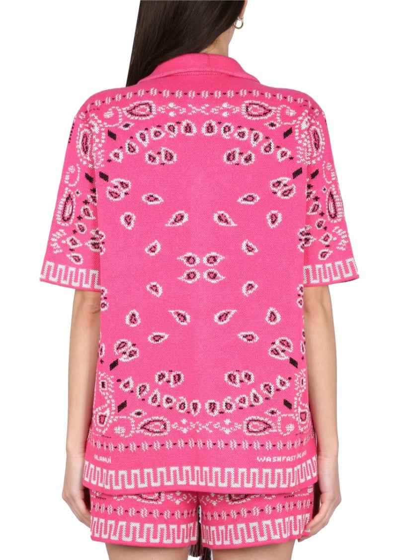 Alanui Bandana Print Shirt With Classic Collar