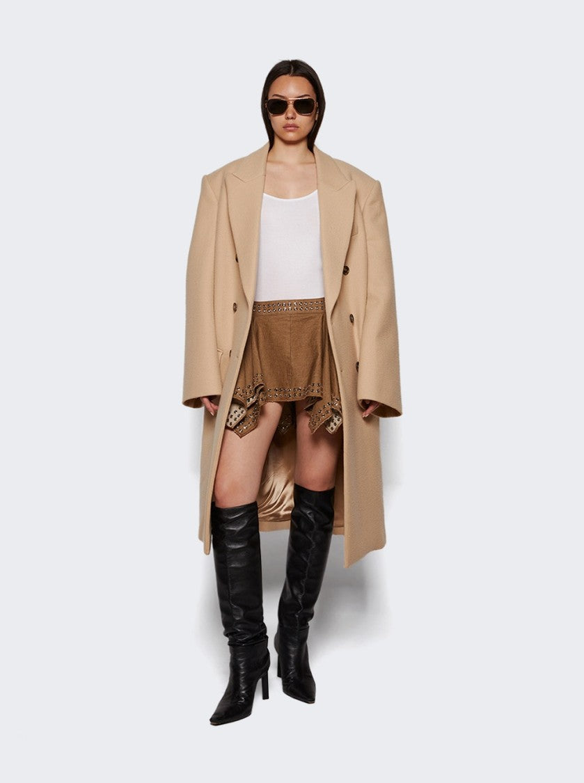 Ludovic De Saint Sernin Ice Skating Eyelet Mini Skirt Brown