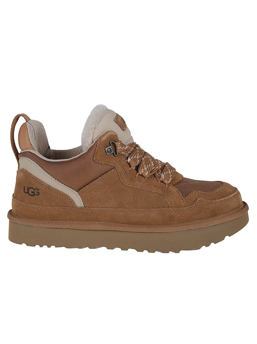 Ugg Lowmel Suede And Fabric Sneakers