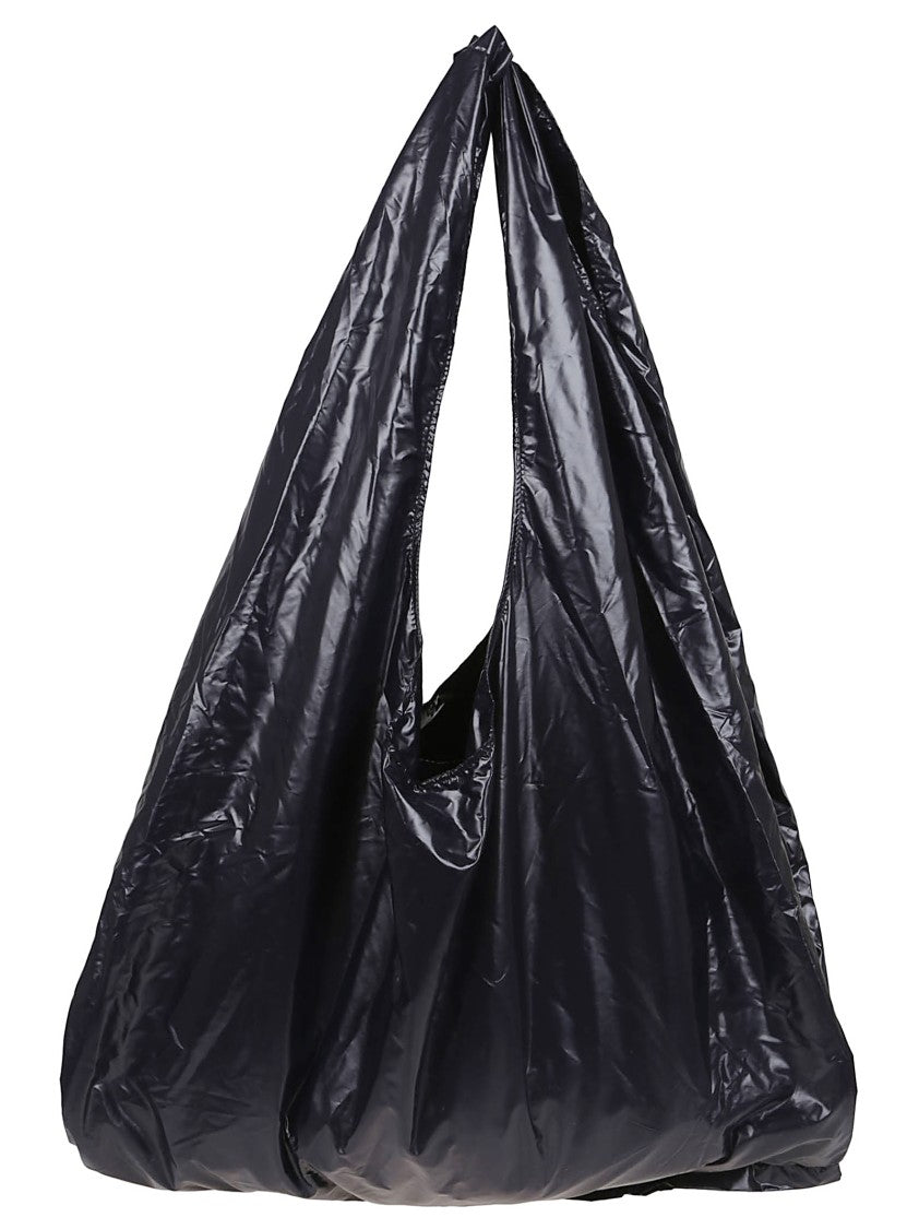 Fiorucci Black Nylon Cash & Carry Print Hobo Bag