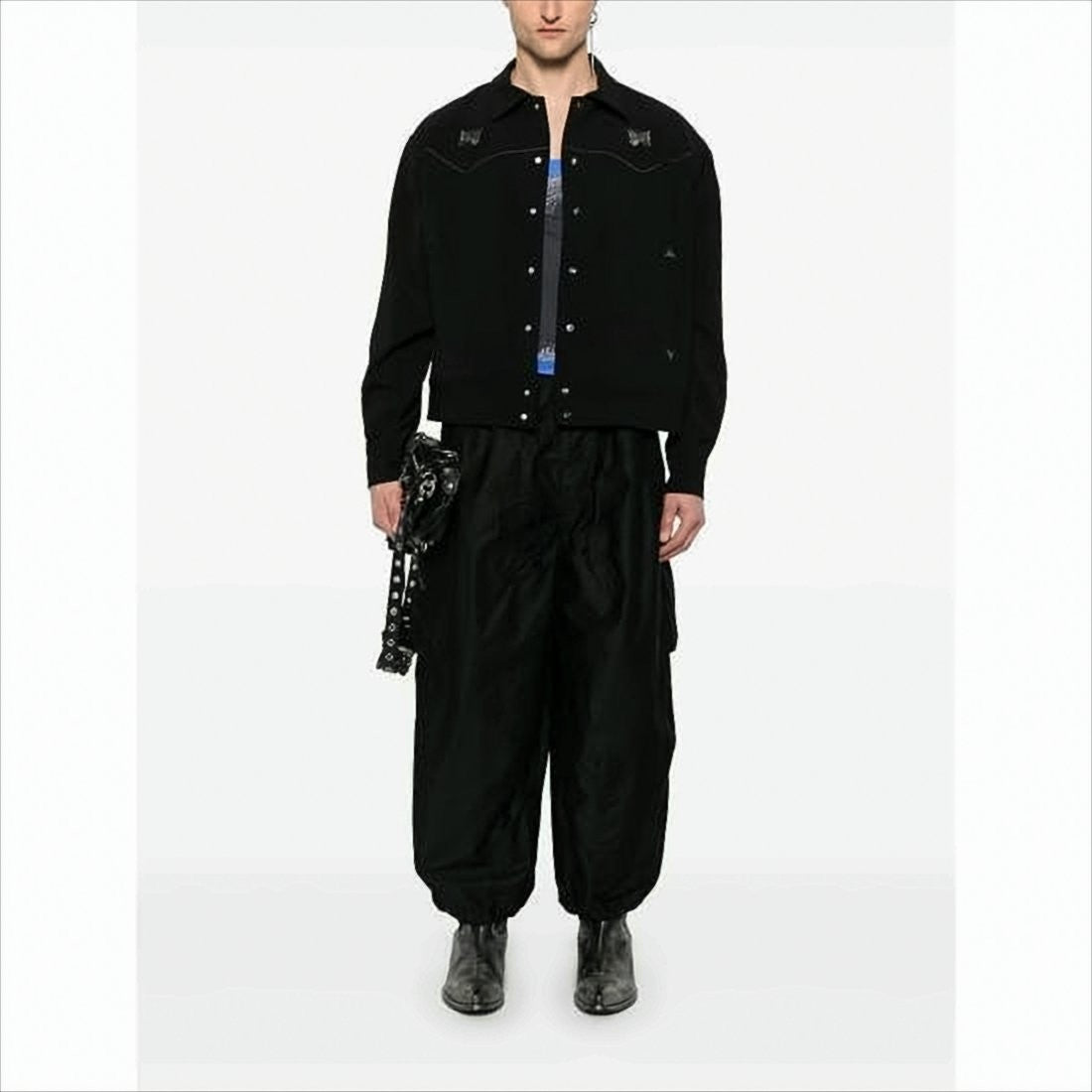 Needles Casual Black Jacket With Classic Collar