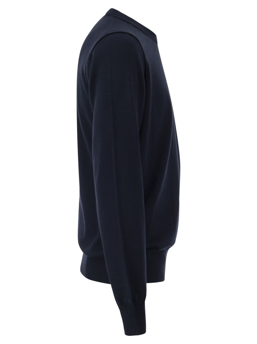Stone Island Crew-Neck Cotton Jumper With Ribbed Detailing