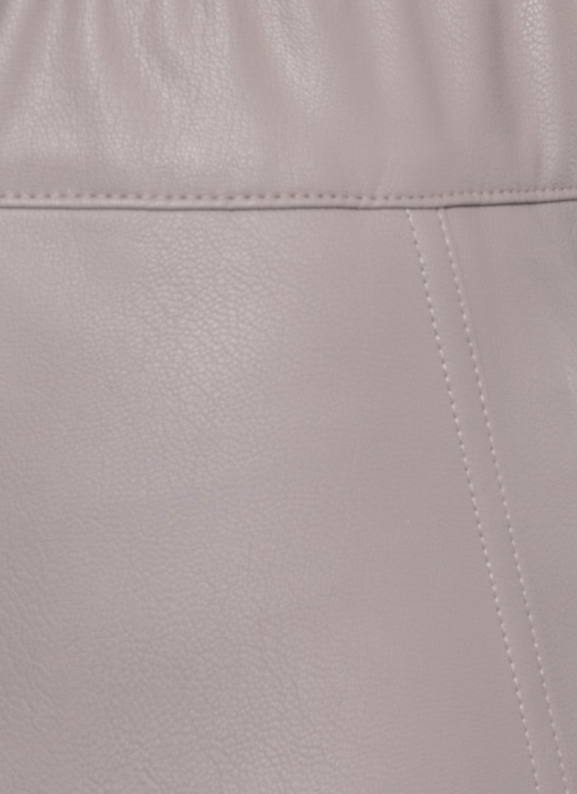 D. Exterior Beige Synth Leather Pants