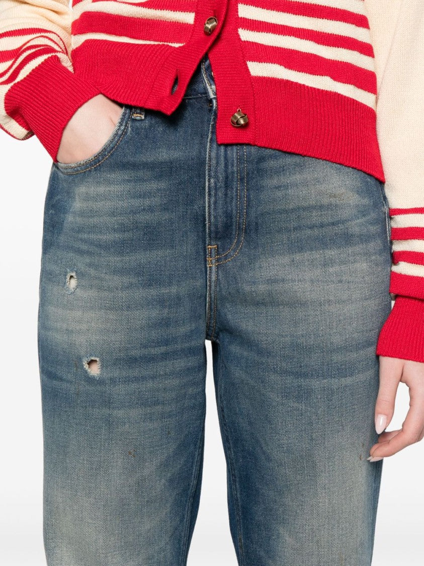 Golden Goose Indigo Blue Distressed Denim Jeans