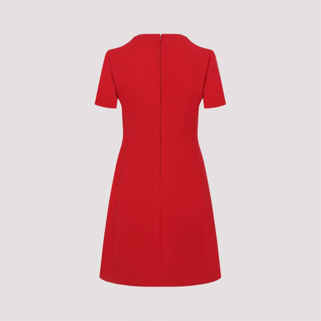 Valentino Red Virgin Wool Mini Dress