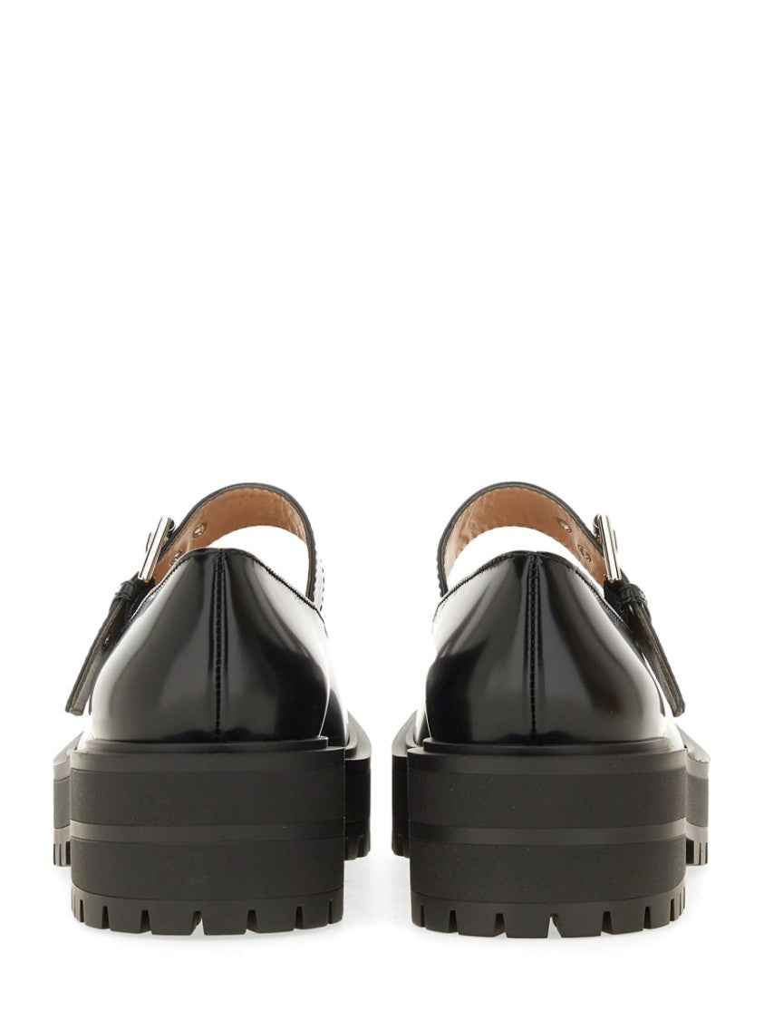 Gianvito Rossi Rounded Toe Leather Sandals