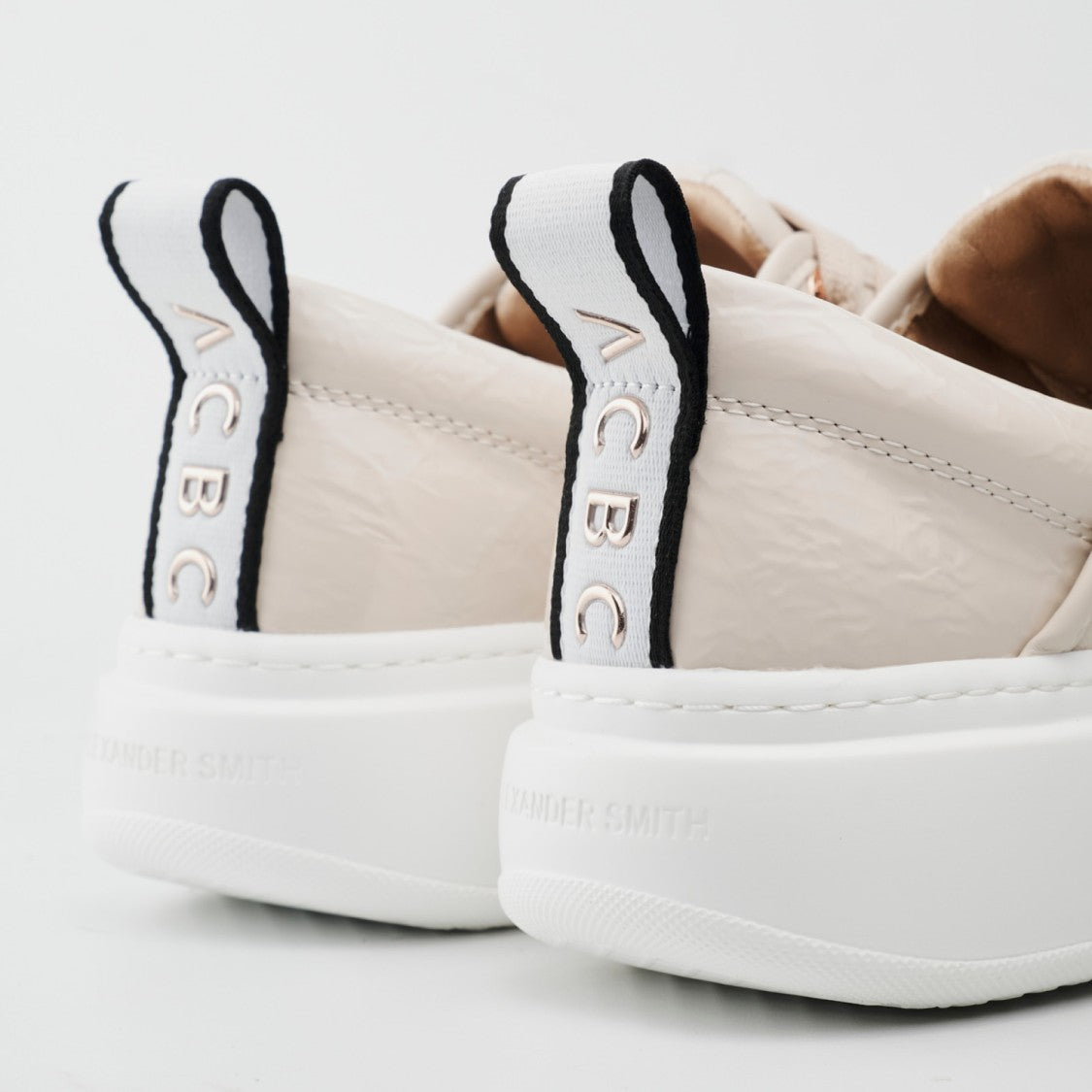Alexander Smith Ecowembley Beige Sneakers With Beige Naplack Spur
