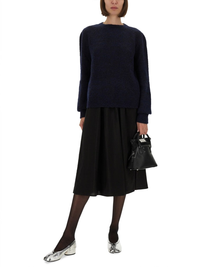 Maison Margiela Textured Knit Choker With Classic Round Neckline
