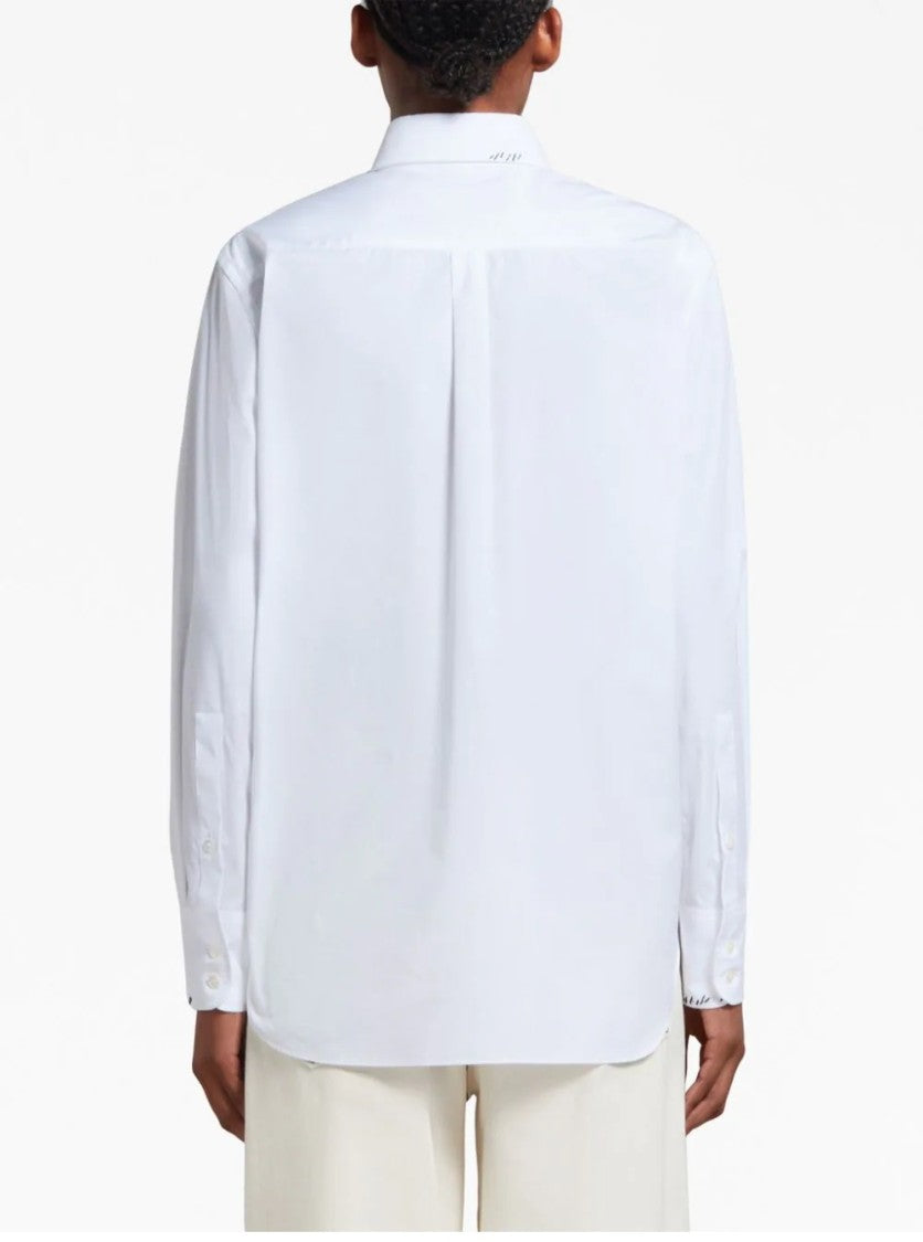 Marni Classic Cotton Shirt With Unique Stitch Detail And Design