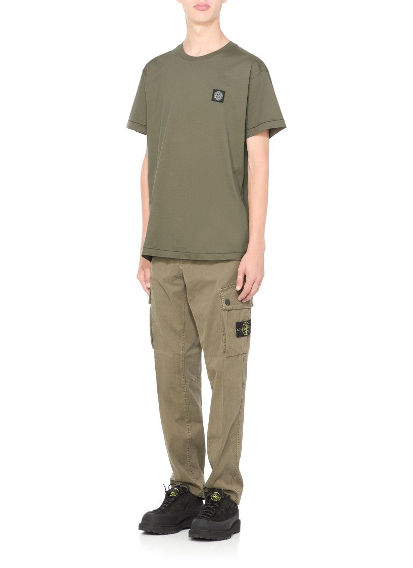 Stone Island Round-Neck Cotton T-Shirt