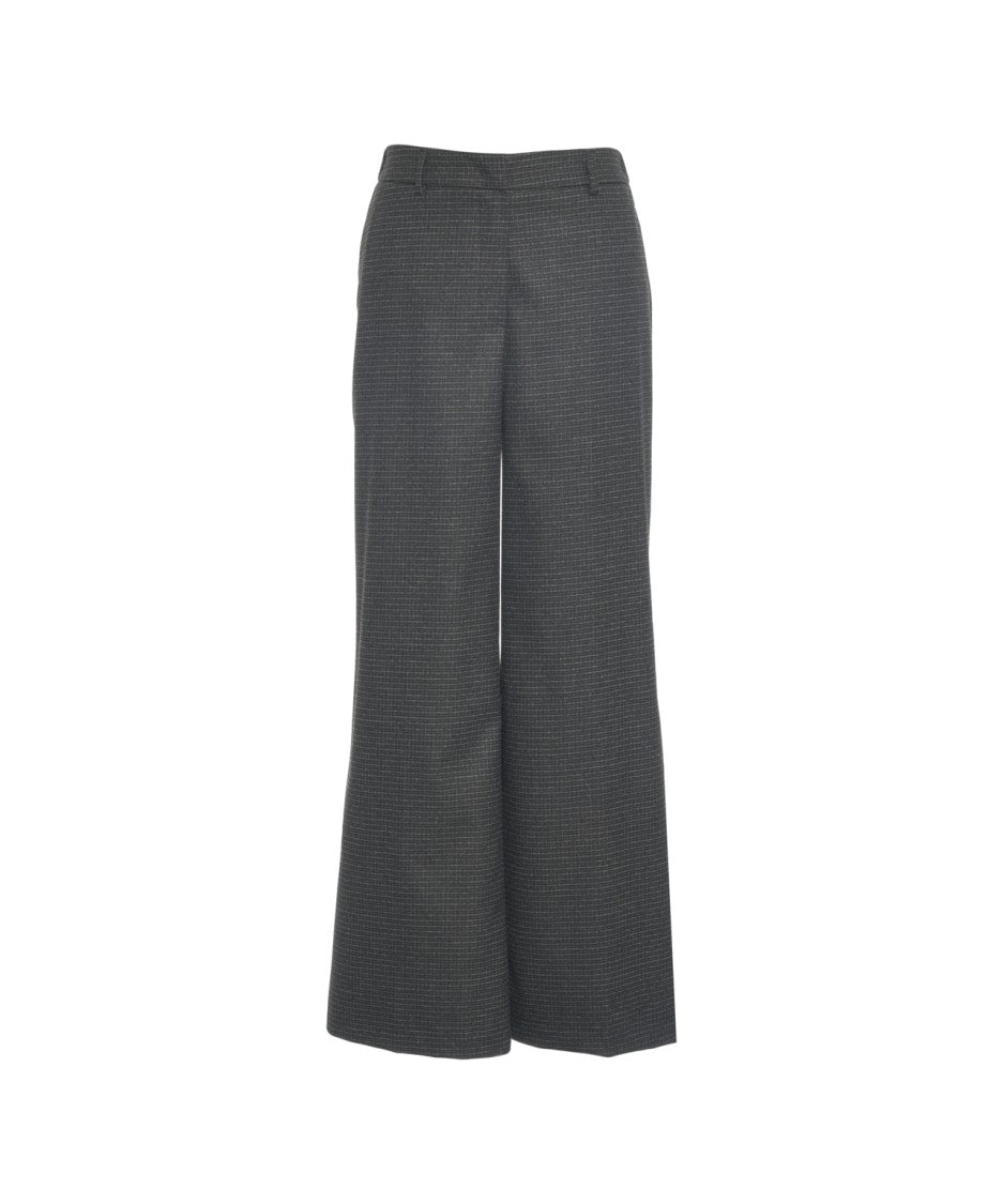 Kaos Palazzo Pants With Checked Pattern