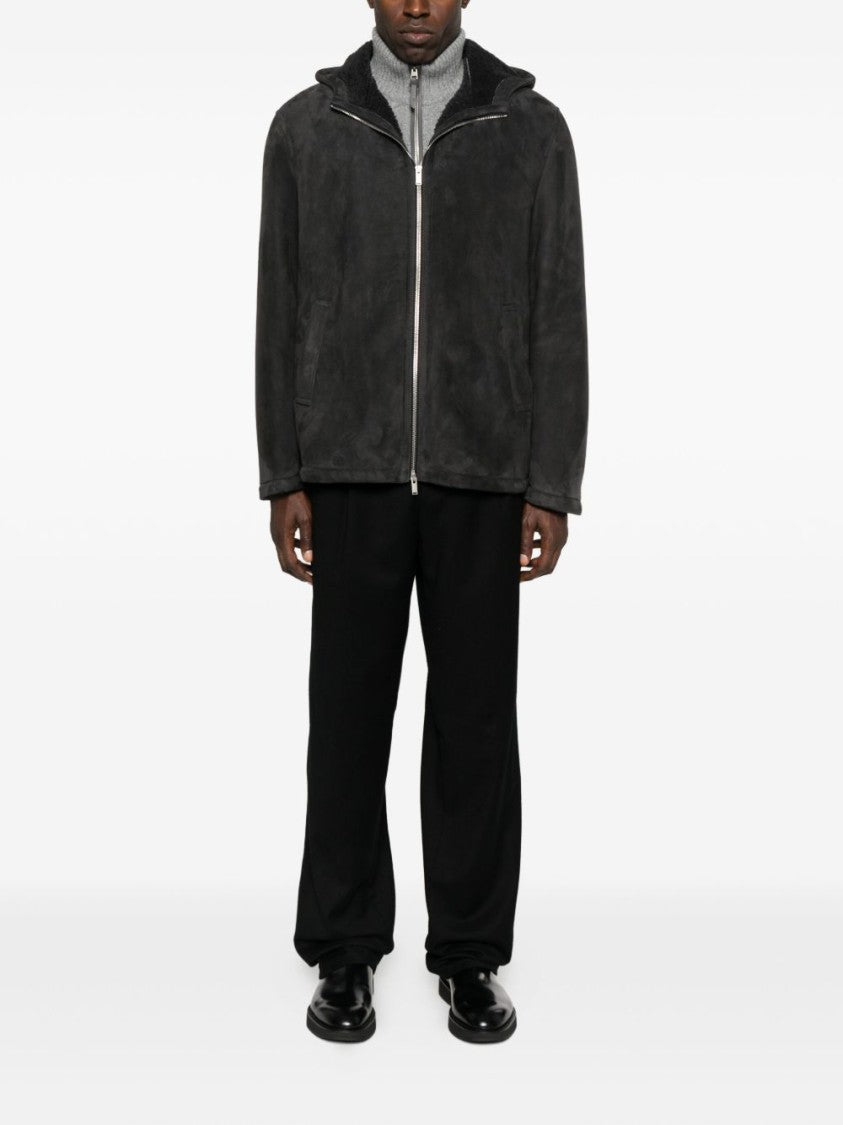 Lardini Giacche Grigio Lambskin Jacket