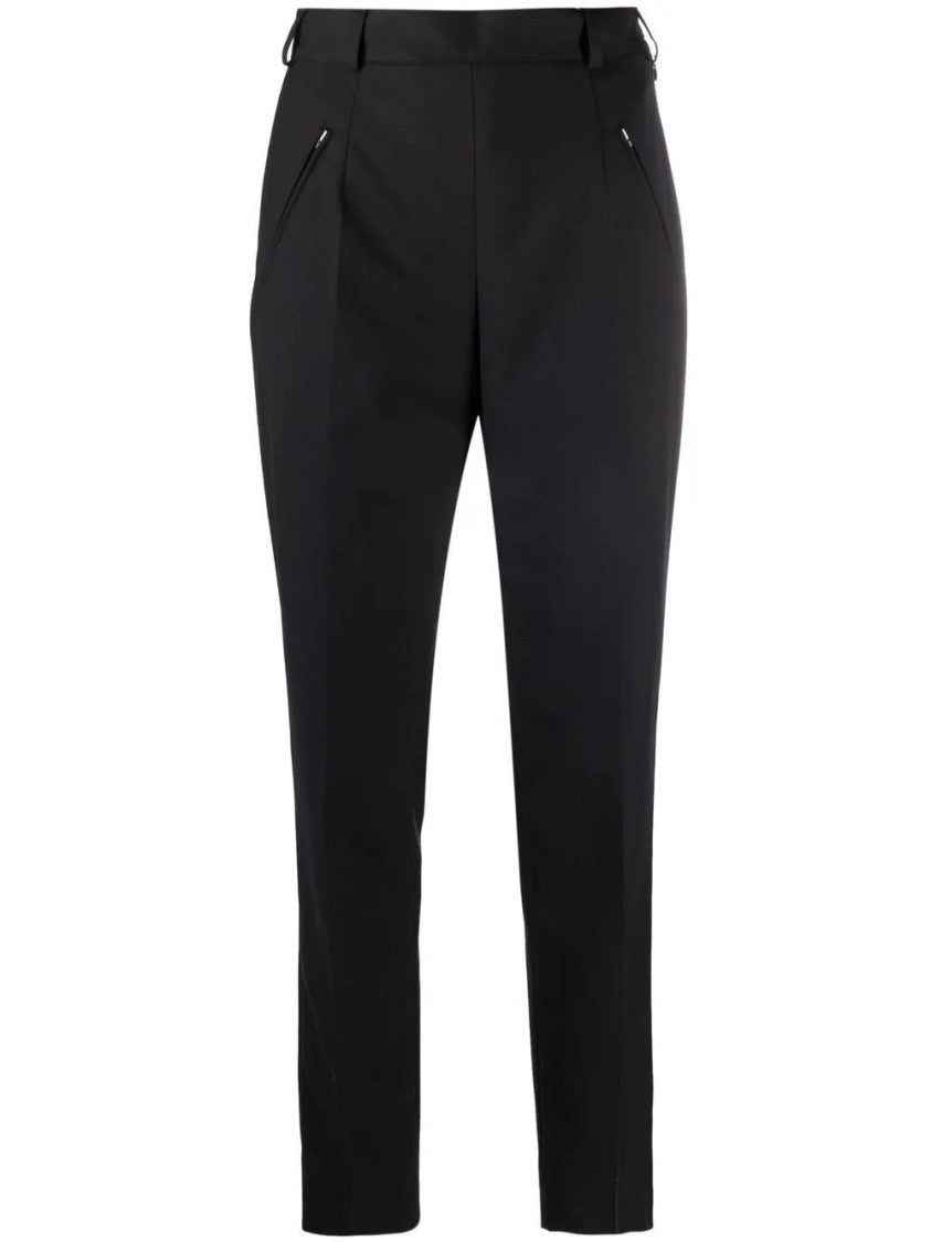 Maison Margiela Tailored Black Trousers With Zippered Pockets And Minimalist Design