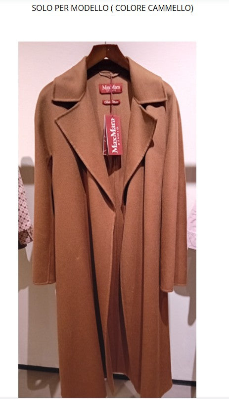 Max Mara Camel Brown Coat With Open Front