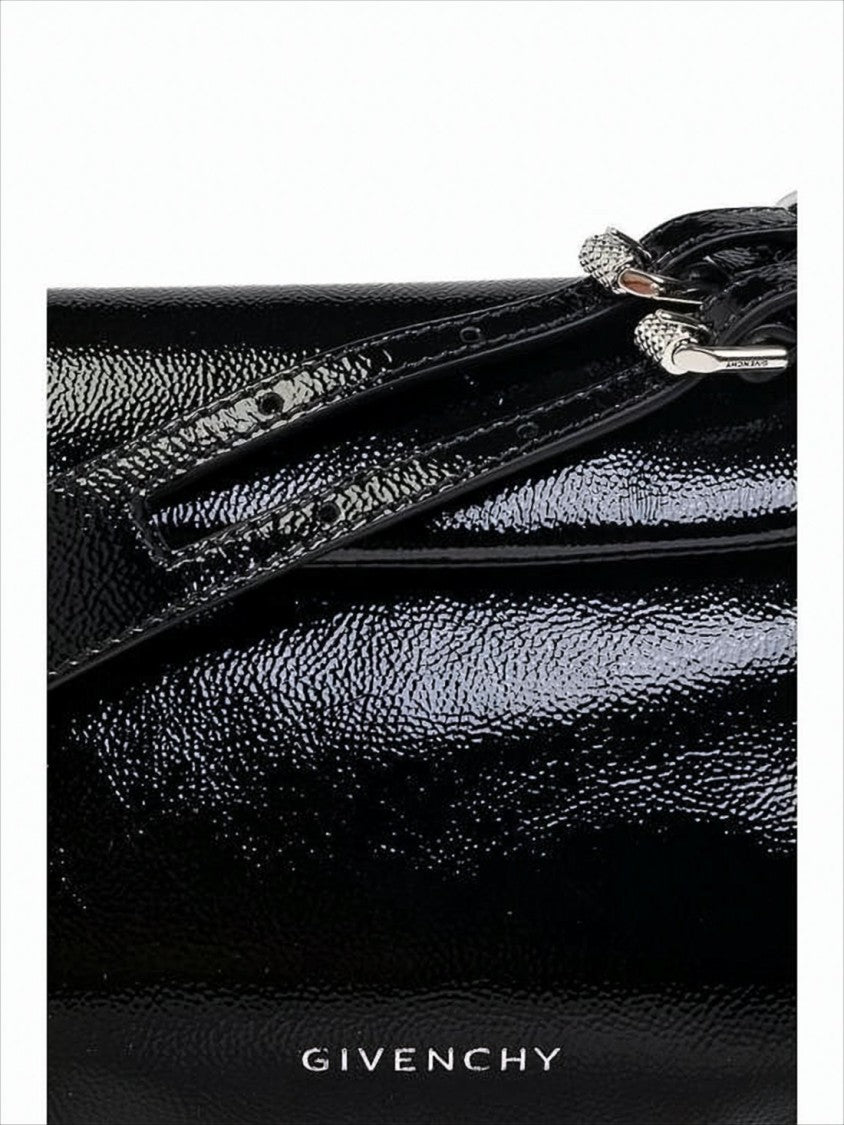 Givenchy Calf Leather Shoulder Bag With Silver Hardware