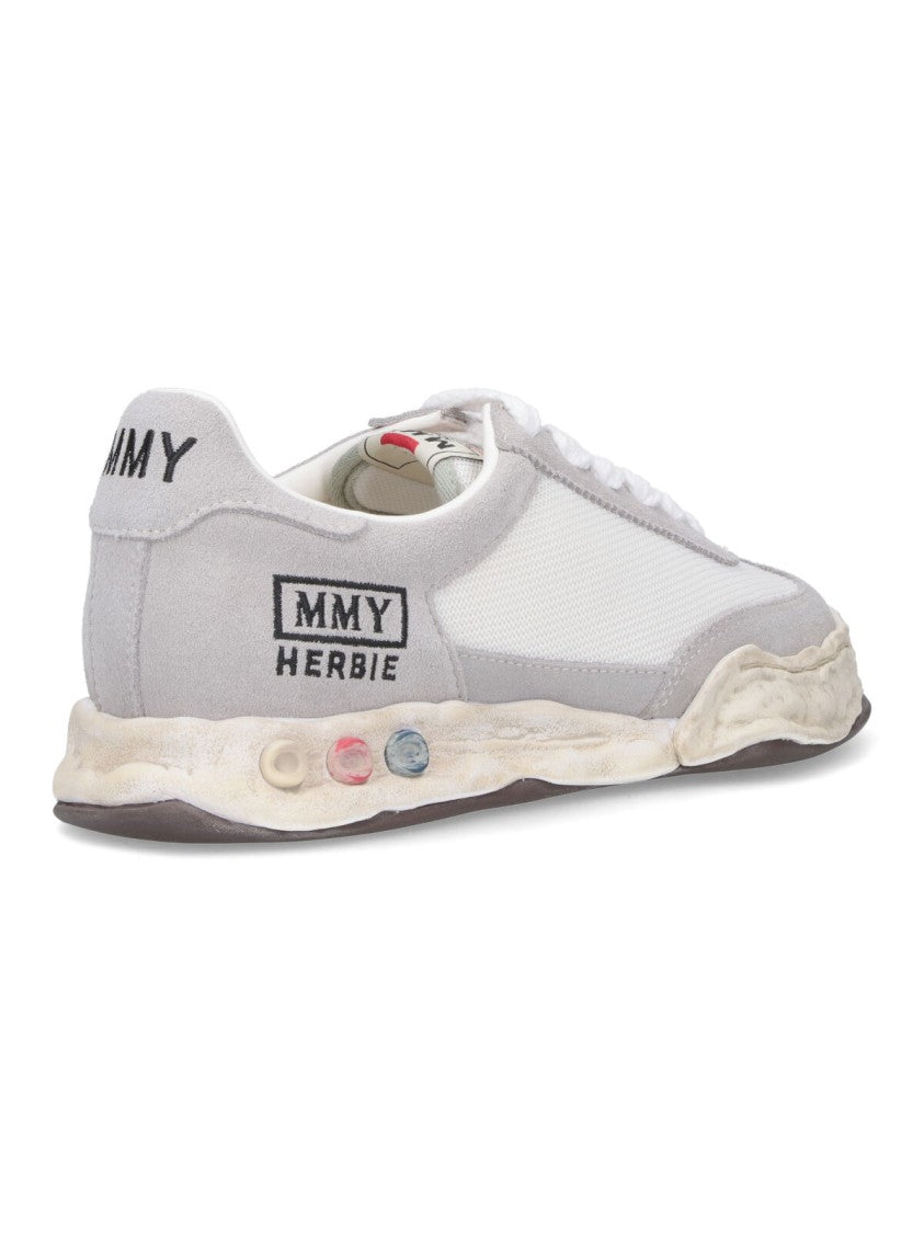 Maison Mihara Yasuhiro Round Toe Sneakers With Suede And Fabric Blend