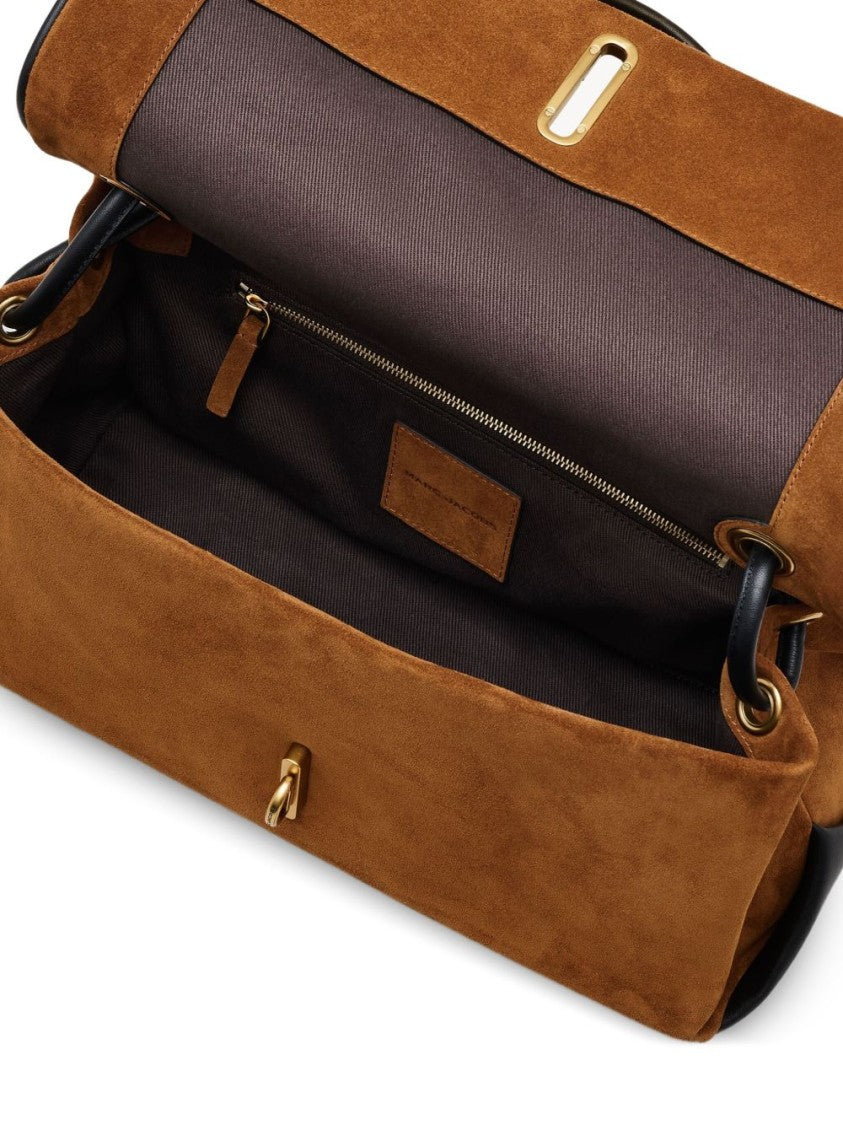 Marc Jacobs Suede Leather The Large Dual Shoulder Bag
