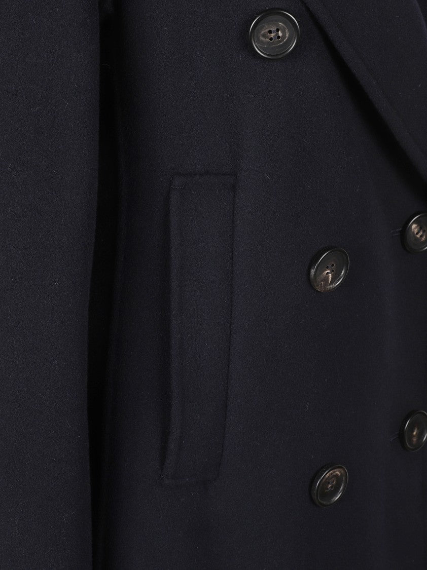 Max Mara Tailored Double-Breasted Coat With Wide Lapel