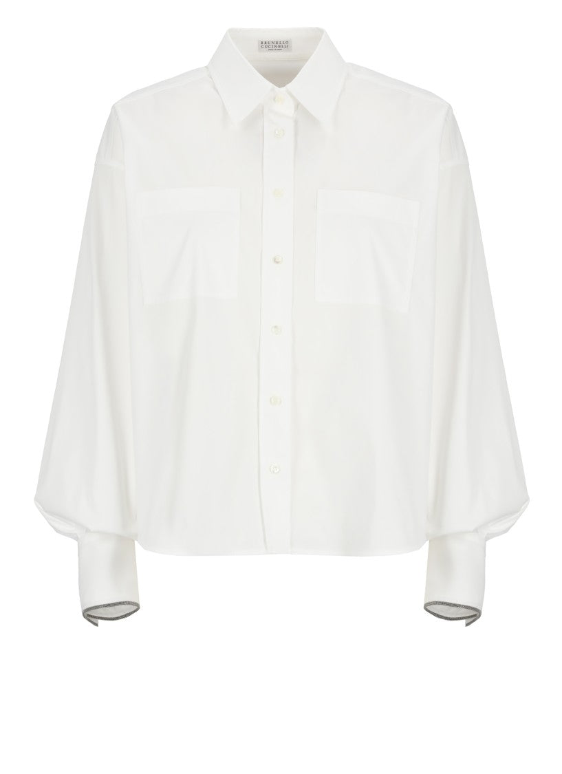 Brunello Cucinelli White Cotton Shirt