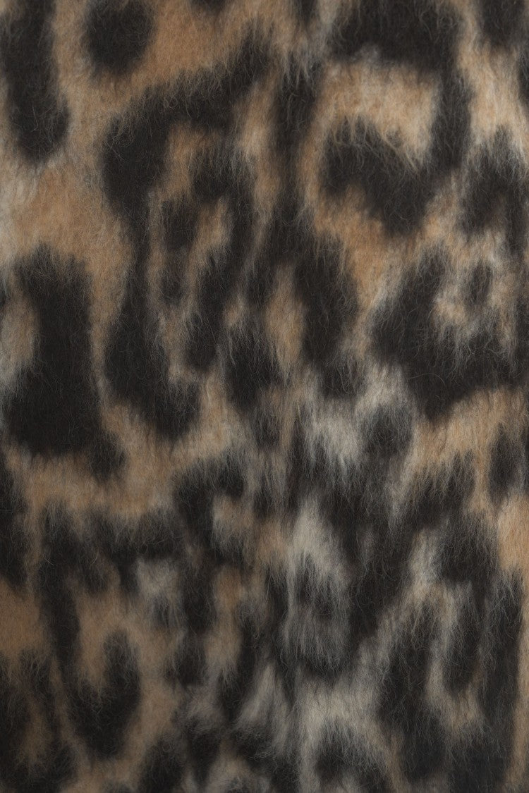 N°21 Leo-Print Polo With Classic Collar And Plush Texture
