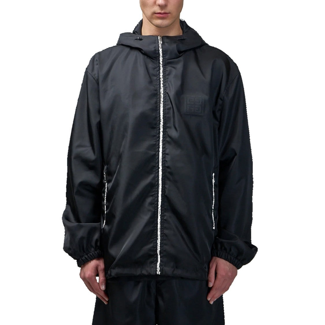 Givenchy Black 4G Windbreaker With Stand-Up Collar