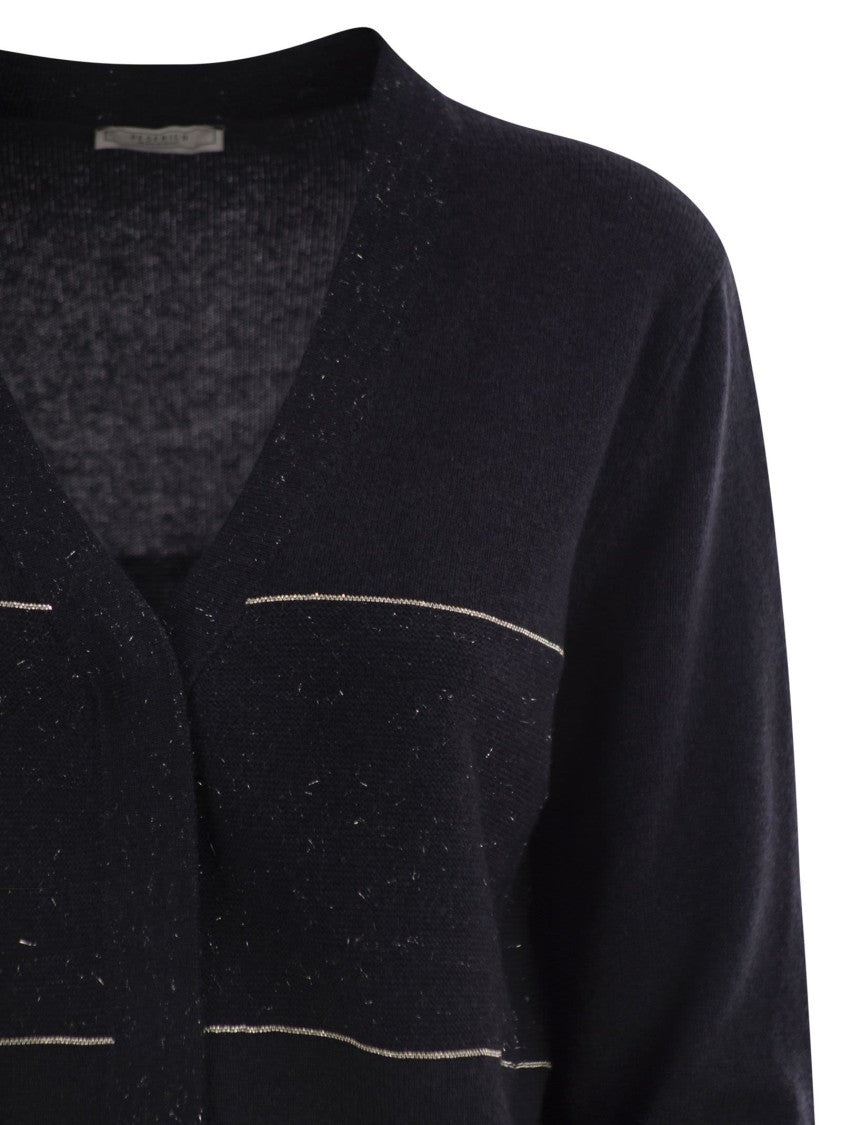 Peserico Tricot Cardigan With Light Spots