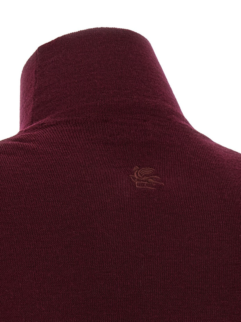 Etro Slim Fit High Neck Wool Sweater