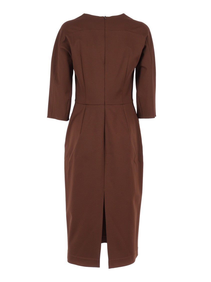 Fabiana Filippi Fitted Midi Dress With Stylish Cutouts