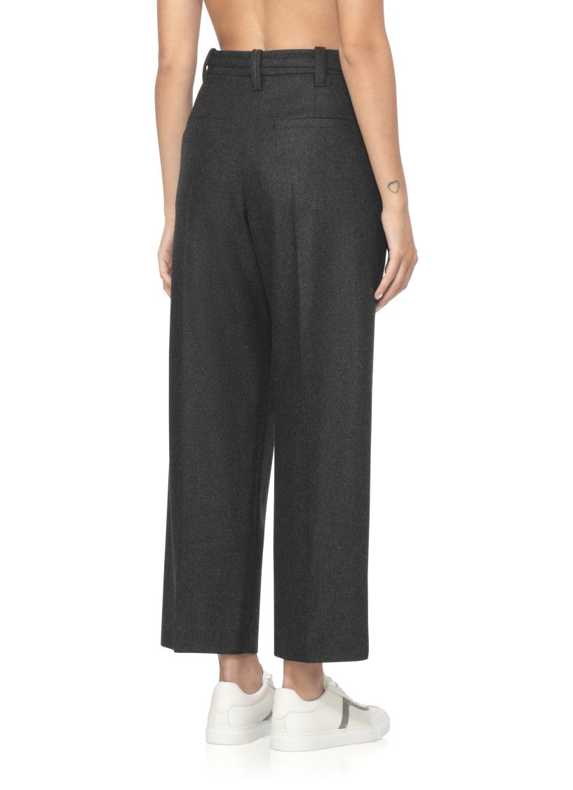 Brunello Cucinelli Grey Virgin Wool Pants