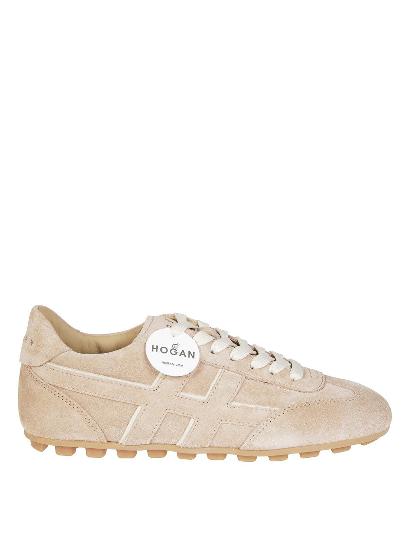 Hogan Soft Suede Sneakers With Lace-Up Design