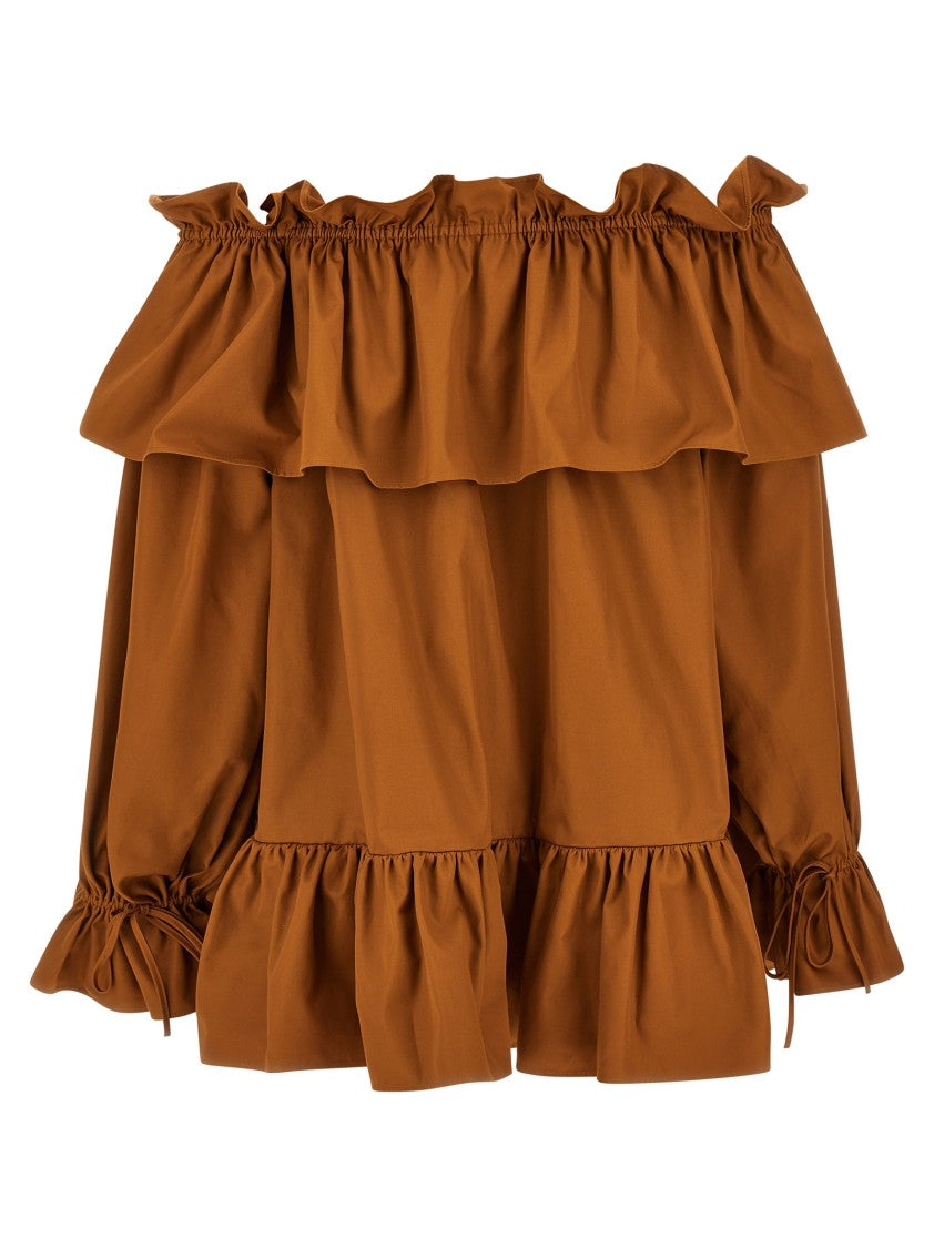 Saint Laurent Flounces Mini Dress