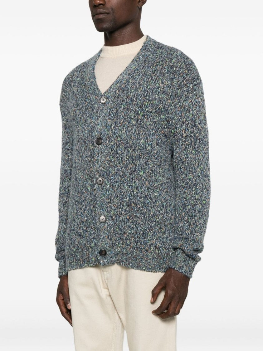 Scaglione Speckled Textured Alpaca Blend Cardigan