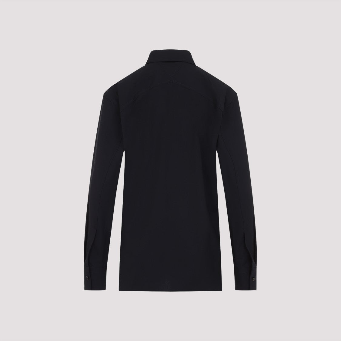 Bottega Veneta Black Wool Shirt With Classic Collar