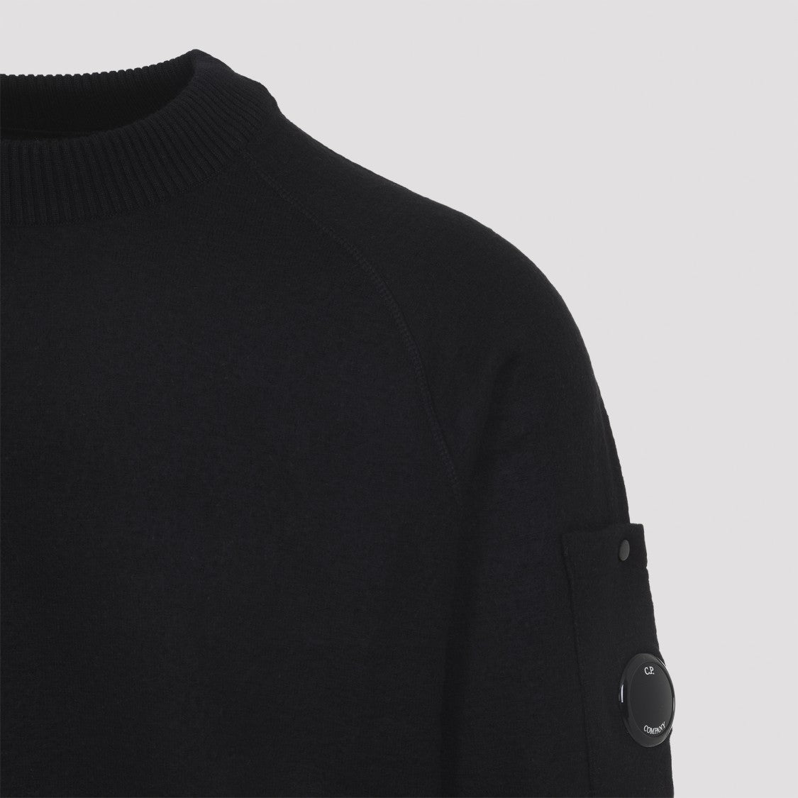 C.P. Company Knitted Wool Pullover With Signature Patch Logo