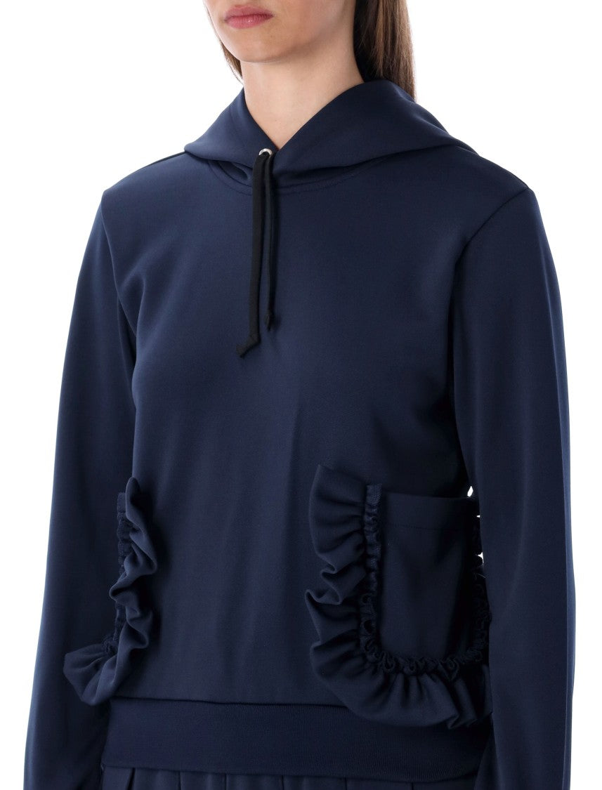 Comme Des Garçons Hoodie Pocket Ruffle Sleeve