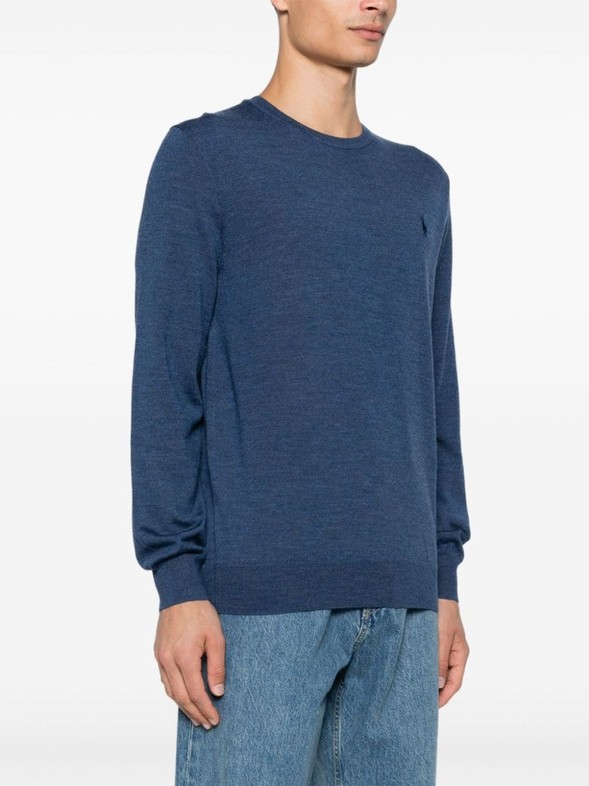 Polo Ralph Lauren Navy Blue Fine Knit Crew Neck Sweater